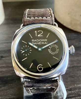 Panerai Radiomir 8 Days Pam00992 8 Days Black Dial Watch Execellent Condition