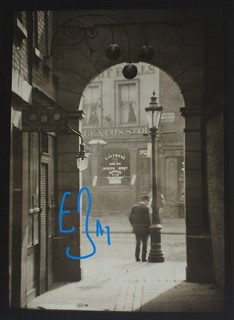 Foto LONDON DIE ACHT GLOCKEN PUB GREENWICH UM 1912 EDWARDIANER magische Laterne Dia