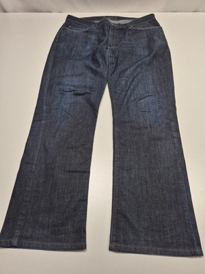 Mott & Bow Jeans Mens 36x32 Dark Wash Blue Straight Leg Stretch Denim Pants