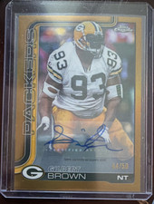 Topps 2025 Chrome Football Gilbert Brown Packers CLA-GB Auto 44/50 Insert