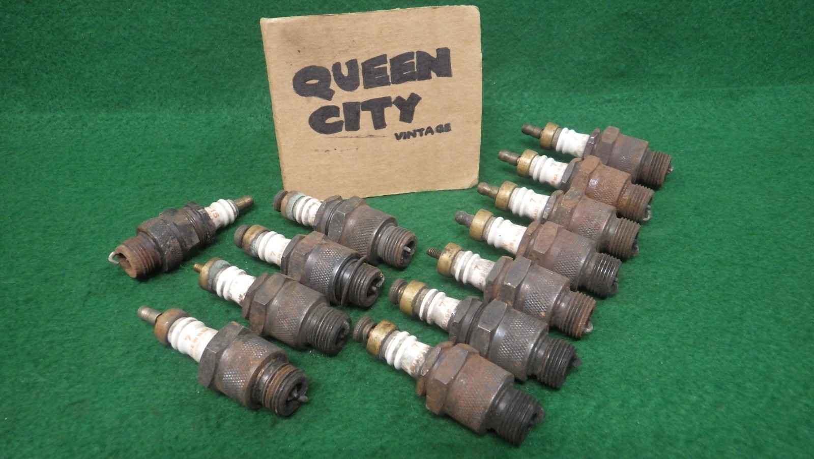 Lot of 12 Assorted Champion Take Apart Spark Plugs Model T Ford Era C-15, 7
