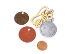 3 x WW1-2 - Brass Fibre & Aluminium Military Dog Tags Watson Fisher & Cook #ESK1