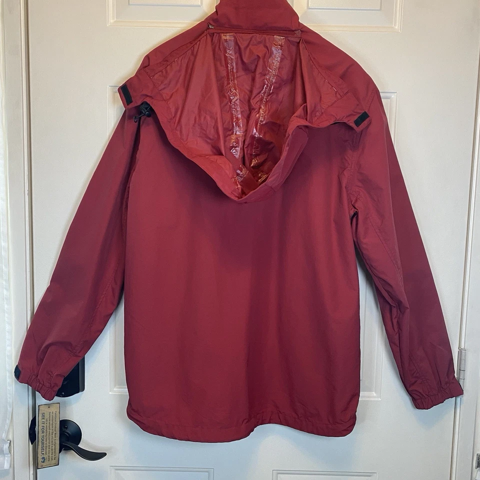 Field Gear NWT Jacket Men’s M Red Nylon Hooded Full Zip Lined Windbreaker - Image 3 of 4