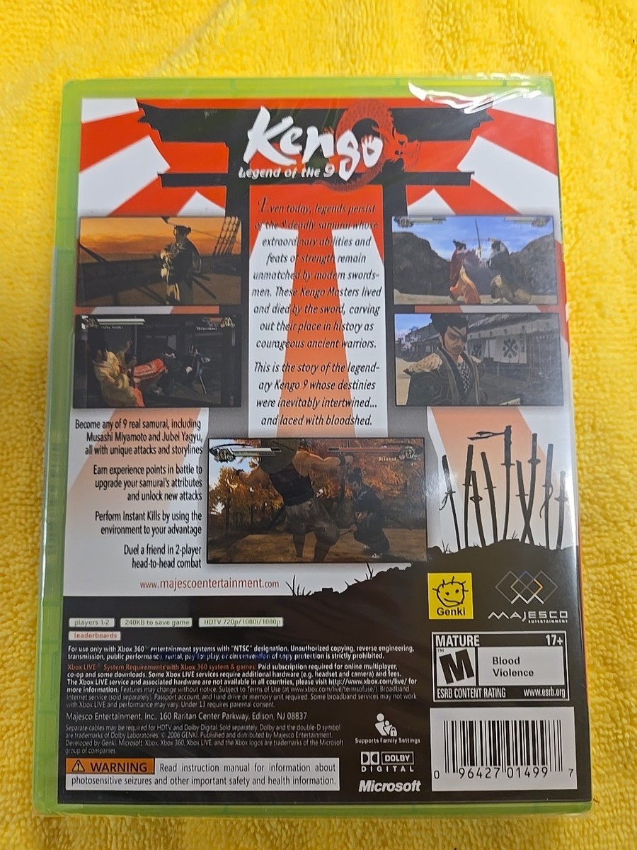Kengo: Legend of the 9 (Microsoft Xbox 360, 2007) for sale online