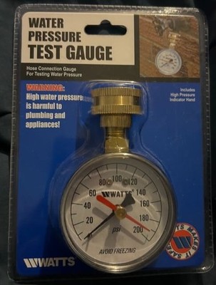 Watts 3/4 in. Plastic Water Pressure Test Gauge IWTG new