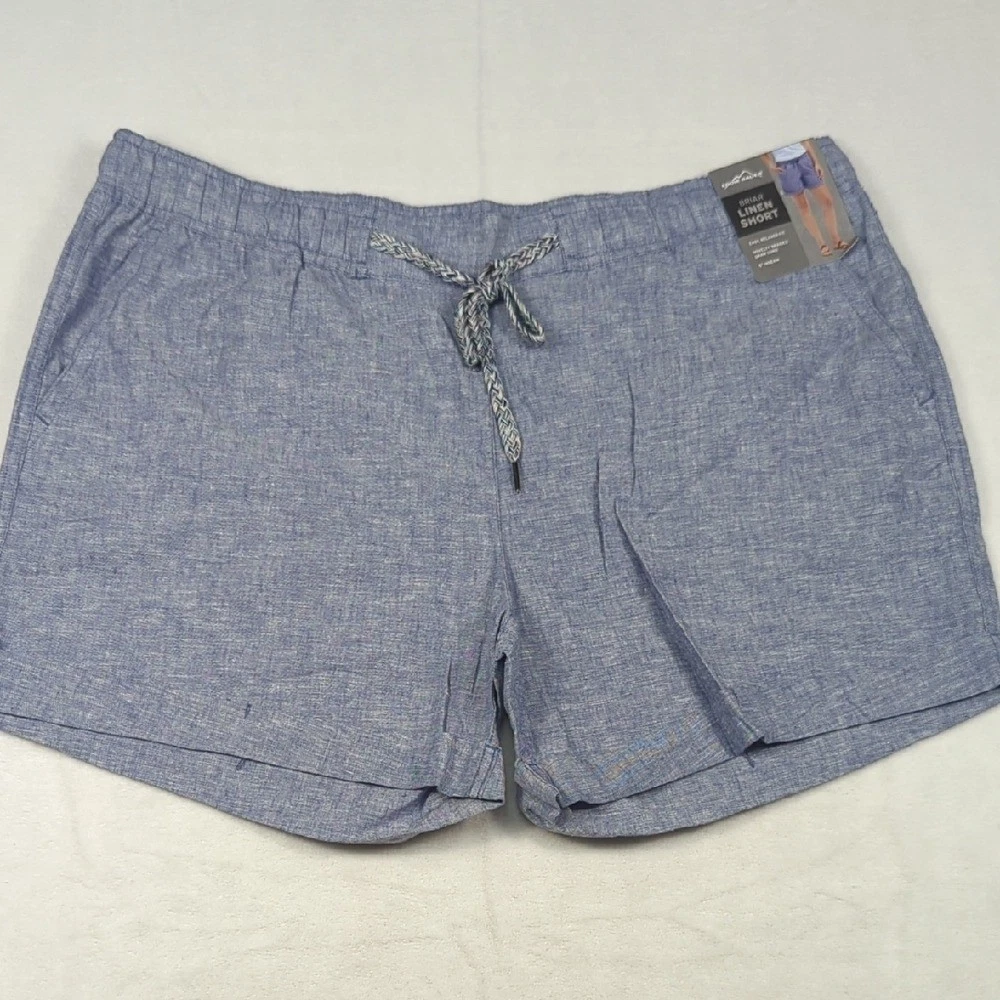 NEW Eddie Bauer Briar Linen Shorts Women's Size XXL