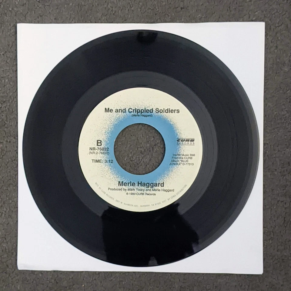 Merle Haggard When It Rains It Pours 7" Vinyl 1990 Epic Records 45rpm Country US - Image 4 of 4