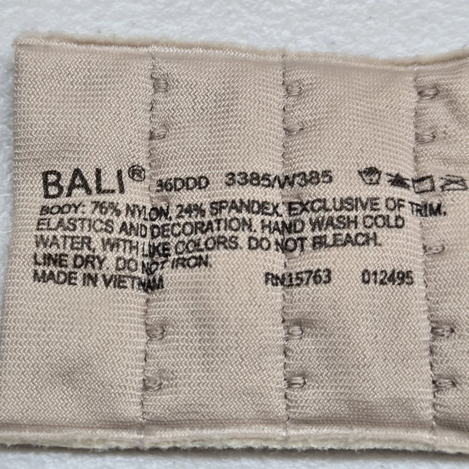 Bali Women Bra 38DDD Pink Minimizer Underwired Lace Strap Adjustable - Image 4 of 4