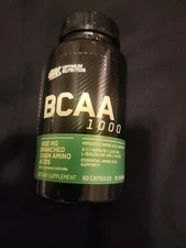Optimum Nutrition BCAA 1000, 1,000 mg, 60 Capsules (500 mg per Capsule)