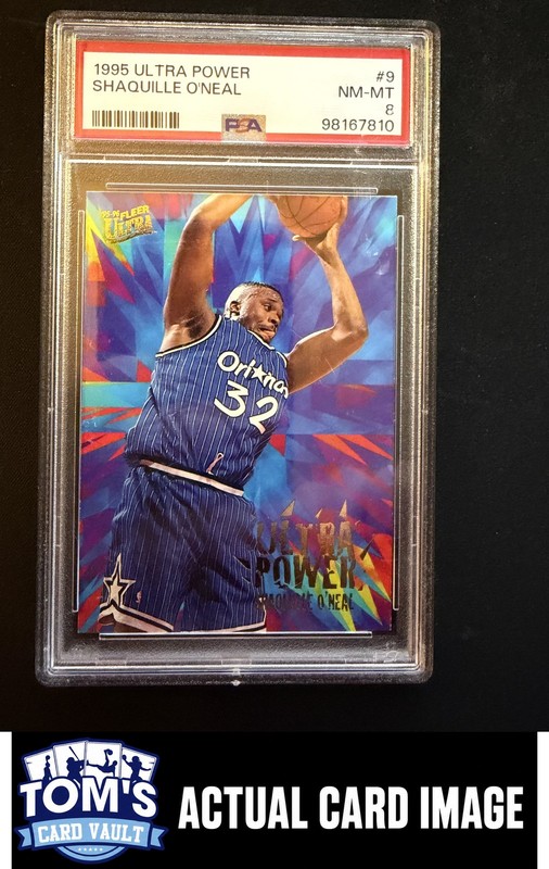 1995-96 Fleer Ultra #9 SHAQUILLE O'NEAL Orlando Magic HOF NM PSA 8