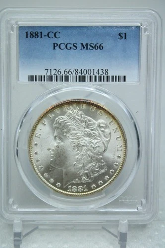 1881-CC Morgan Silver Dollar $1 PCGS MS66 #1438