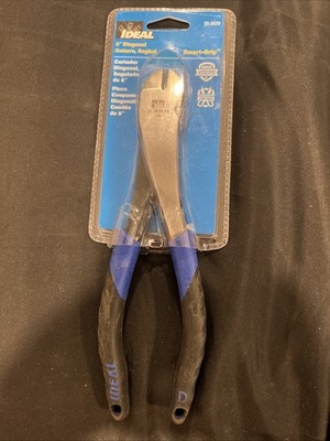 IDEAL Electrical 35-3029 8'' Diagonal Pliers w/ Angled Head, Smart-Grip *NEW*