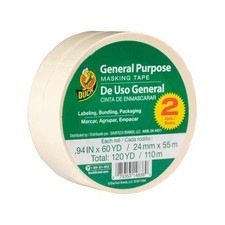 Duck Brand General Purpose Masking Tape - Beige, 0.94 in. x 60 yd., Beige