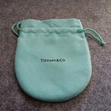 Tiffany  Co Small Blue Jewelry Pouch Drawstring Closure