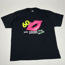 VTG 90s Screen Stars Men's XL Kiss Another Humor Graphic T-Shirt USA Made