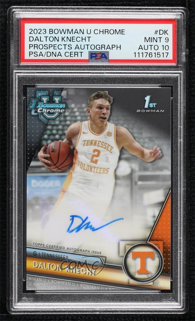 2023-24 Bowman U Chrome Prospect Dalton Knecht #BCPA-DK PSA 9 MINT Auto