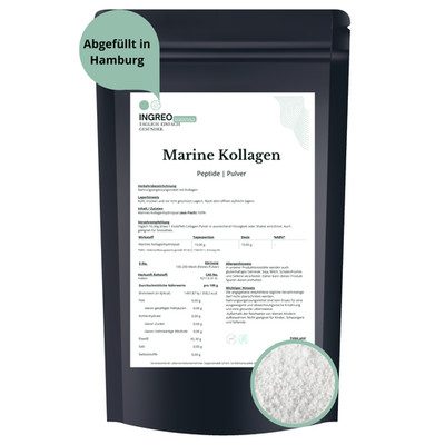 Marine Kollagen Feines Pulver | Collagen Peptides | 100g bis 25kg | Typ1 Premium