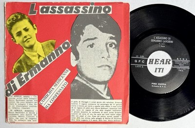 Rare Itay Pop Folk Famous Murder PS 45 PINO ZAPPIA L' Assassino Ermanno Lavorini