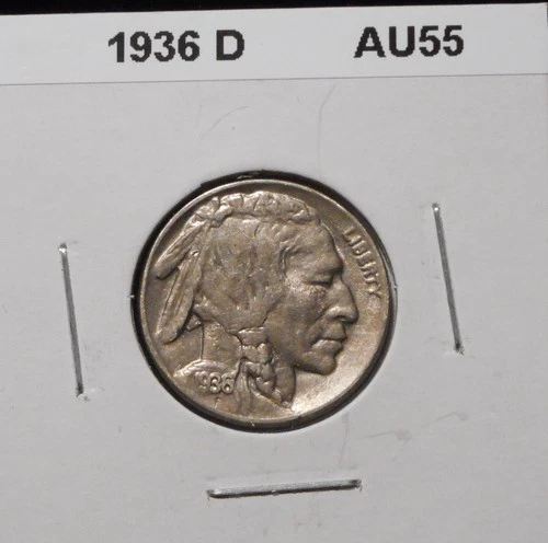 1936-D   Buffalo Nickel - Choice AU Uncirculated