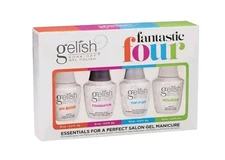 Gelish Fantastic Four Essentials Collection Soak Off Gel Nail Polish Kit- 4 Pack
