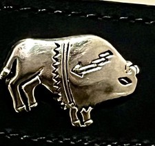 Black Leather SouthWest /Boho Concho Buffalo Belt by SunBelt