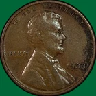 1933 Lincoln Wheat Cent Extremely Fine XF Coin #34268