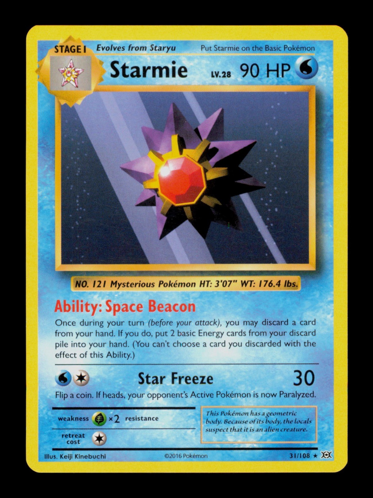 Starmie 31/108 Pokemon Evolution Trading Card TC