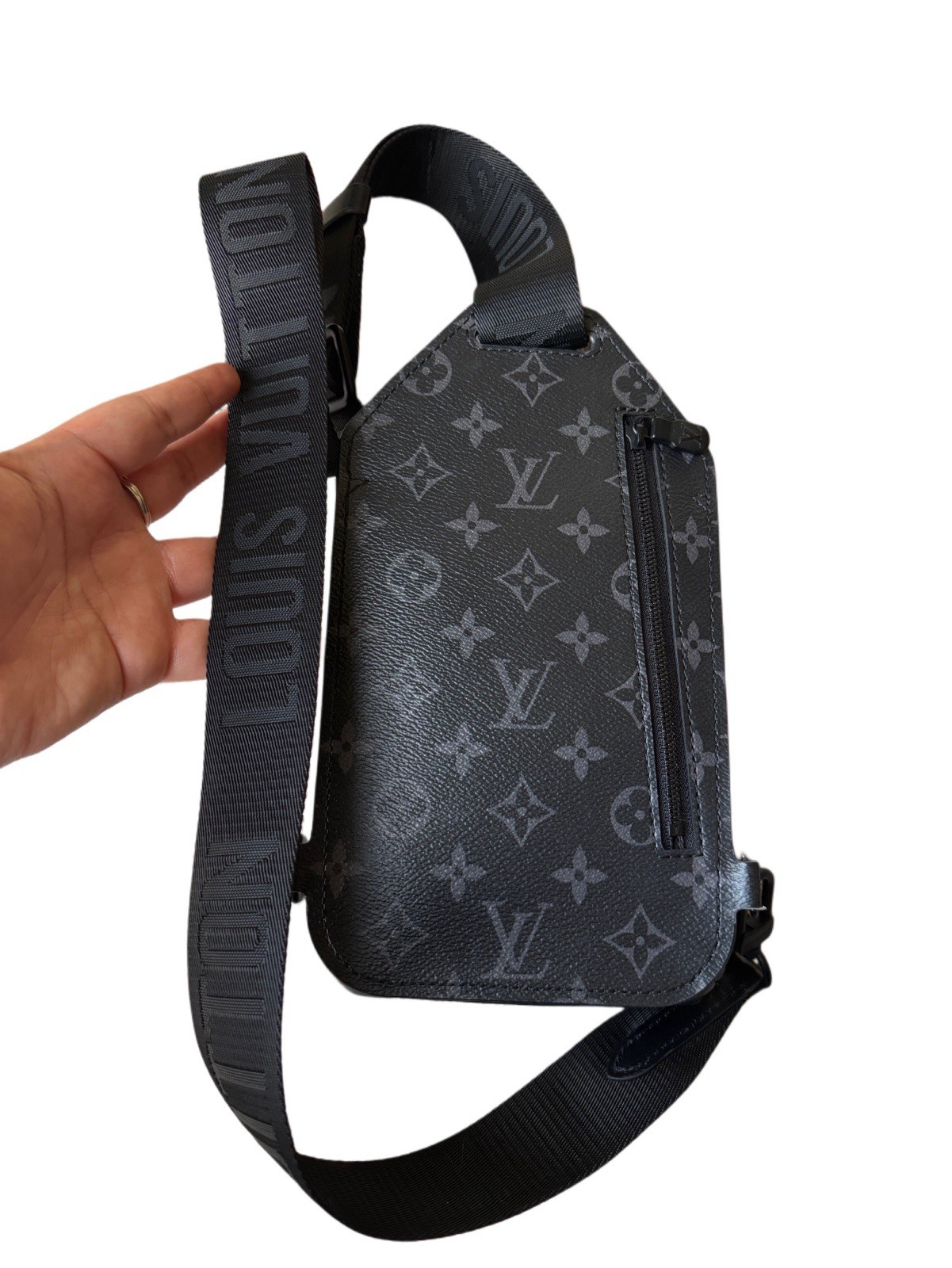 Authentic LOUIS VUITTON  Monogram Eclipse Saumur … - image 3