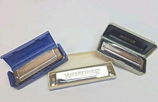 Vintage Hohner Harmonicas Lot of 3 Weekender, Marine Band, Blues Harp