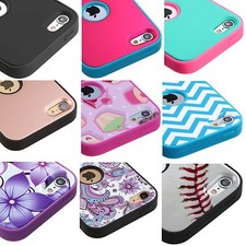For iPod Touch 5th 6th 7th Gen - Hybrid Hard  Soft Armor Impact Case Cover Skin