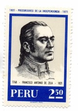 Prekursorzy niepodległości, Perú 1971, Francisco de Zela.