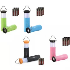 EverBrite 2-in-1 Portable LED Lantern Flashlight 3 Lighting Modes 2PC Mini Torch