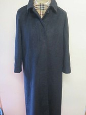 Genuine Burberry Grey Wool Raincoat Coat Mac Size Medium Uk 12 Euro 40