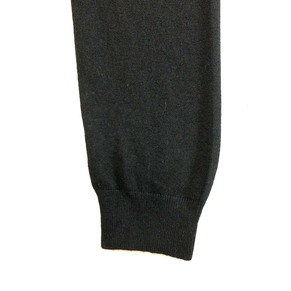 Chaqueta Suéter Confort Chic Mujer Seda Cachemira Cremallera Talla L Negra Estrás Flor Foto 3 de 4