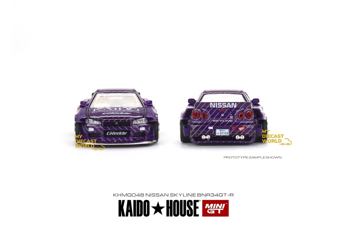ミニカー KAIDO HOUSE NISSAN GT-R R34 BLK LTD Preorder) Kaido House x Mini GT 1:64 Nissan Skyline GT-R