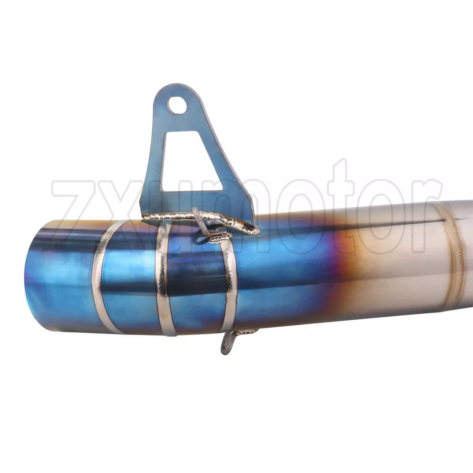 Motorcycle Exhaust Link Pipe for Honda cbr1000rr 2008-2016 Titanium Alloy Blue - Image 4 of 4
