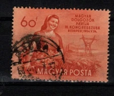 HUNGARY-1954. 3rd Congress of the Hungarian Workers Party  Cpl.Set USED! Mi 1375