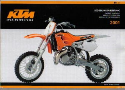 2001 KTM 65SX Motorcycle Owners Handbook | eBay