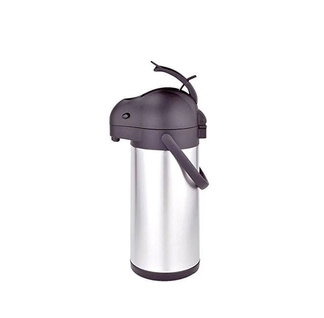 Dispenser Caraffa Termica Thermos 3 Litri Airport con Pompa Inox Caldo Freddo