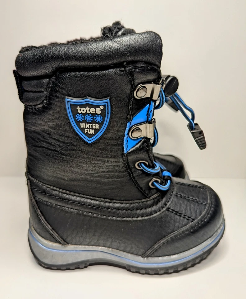 Totes Tundra Toddler Boys Faux Fur Lined Snow Boots Size 6M - Image 4 of 4