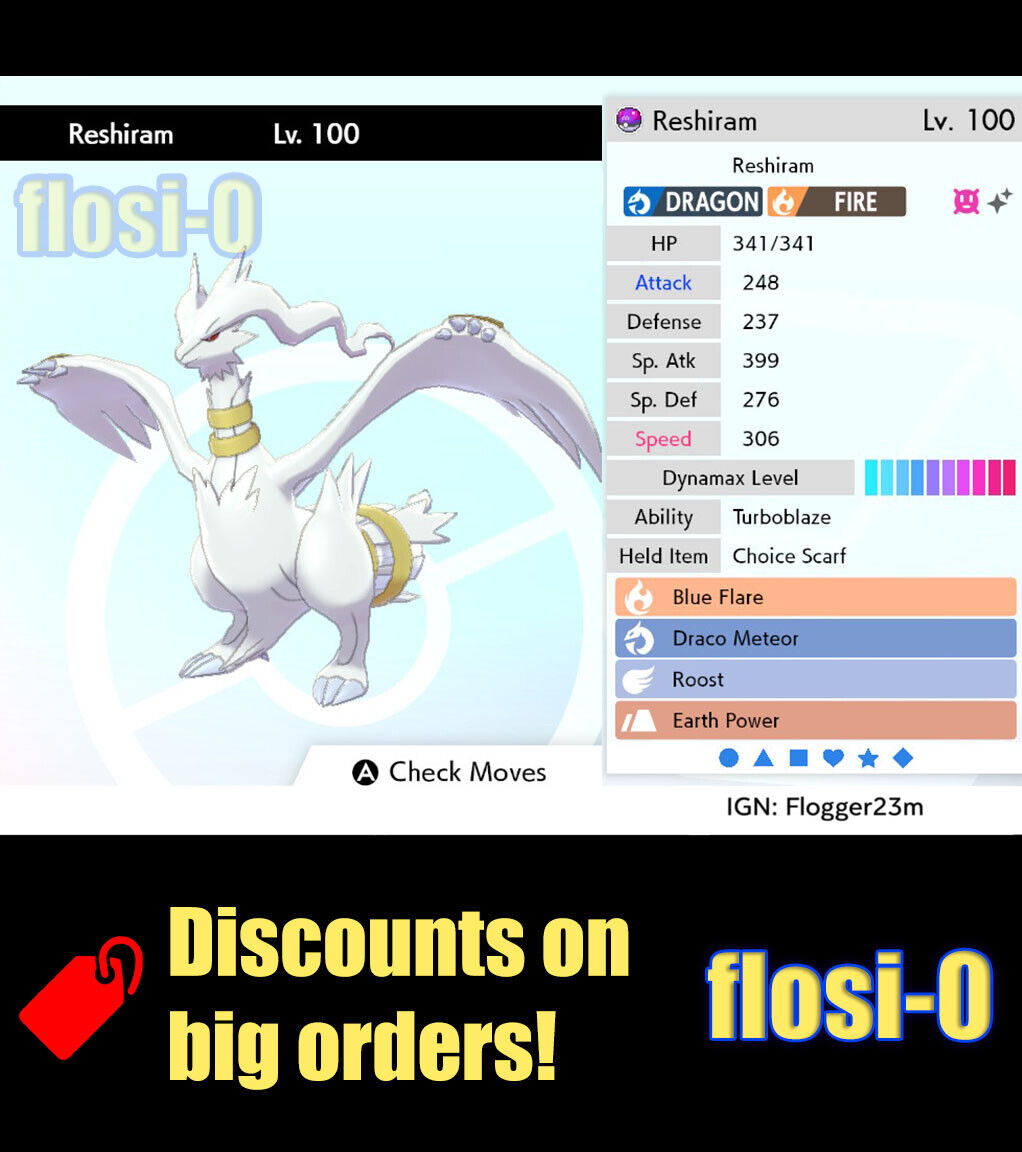 Shiny 6IV Kyurem Reshiram and Zekrom Legendary Pokemon With -  Israel