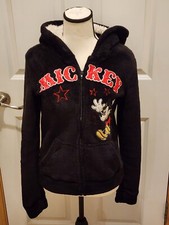 Youth Disney Black Mickey Mouse Zippered Sweatshirt Size Medium