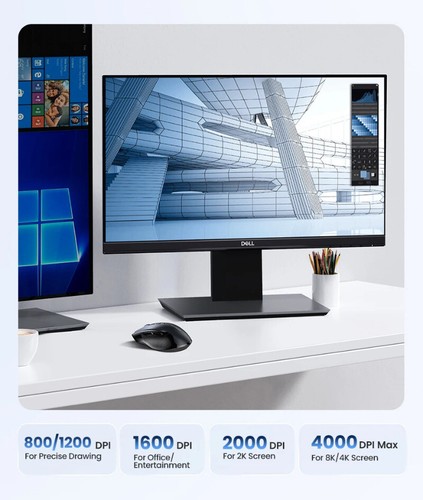 Wireless Mouse Bluetooth5.0 Mouse Ergonomic 4000DPI 6 Mute Buttons Mouse MacBook - 第 23/37 張圖片