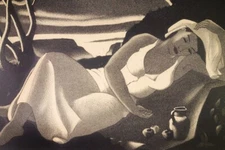 Scarce Limited Edition Aquatint Etching "Rest" by Great Master Doel Reed, 1941