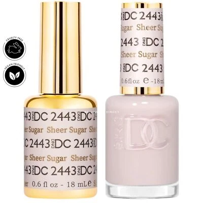 DND DC Duo Gel & Nail Polish Set - Sheer Collection - Sheer Sugar - 2 x 18ml