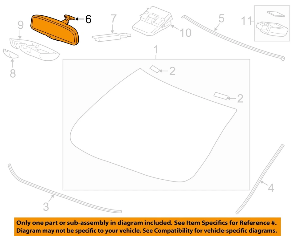Espejo retrovisor interior delantero central usado se adapta a: Acura Rdx EX-L 2016 cuero Fr Foto 3 de 4