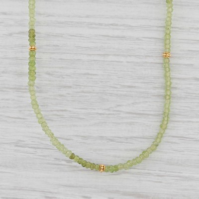 New Nina Wynn Harmony Necklace Gold Vermeil Sterling Green Peridot Bead