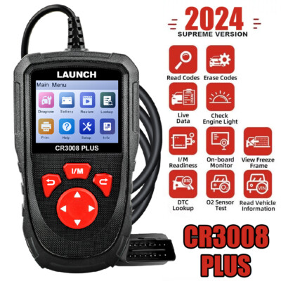 LAUNCH CR3008 PLUS OBD2 Scanner Check Engine Diagnostic Tool Battery Load Tester