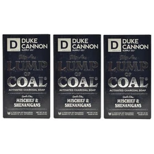 Duke Cannon 3-PACK Christmas Soap; Beer, Coal and Pine Scented Soap For Men