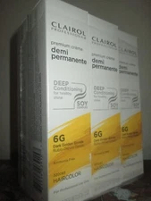 6 Pack Clairol Professional Demi Permanent Hair Color 6G Dark Golden Blonde